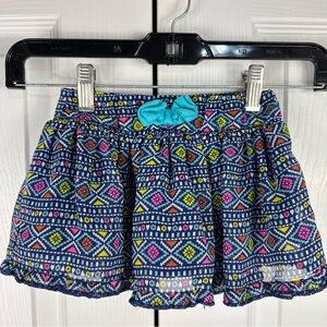 Disney Toddler Girl's Tribal Skirt with Shorts Skort Scuba Blue 2T